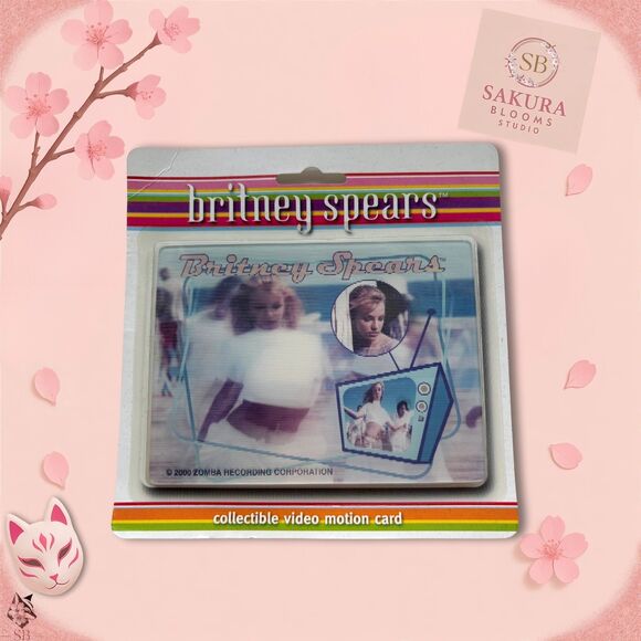 Britney Spears Vintage Lot Motion Video Card & Button Pin 2000s Y2K Pop Star - Picture 3 of 7